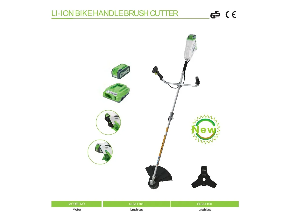 Cordless bike-handle brush cutter