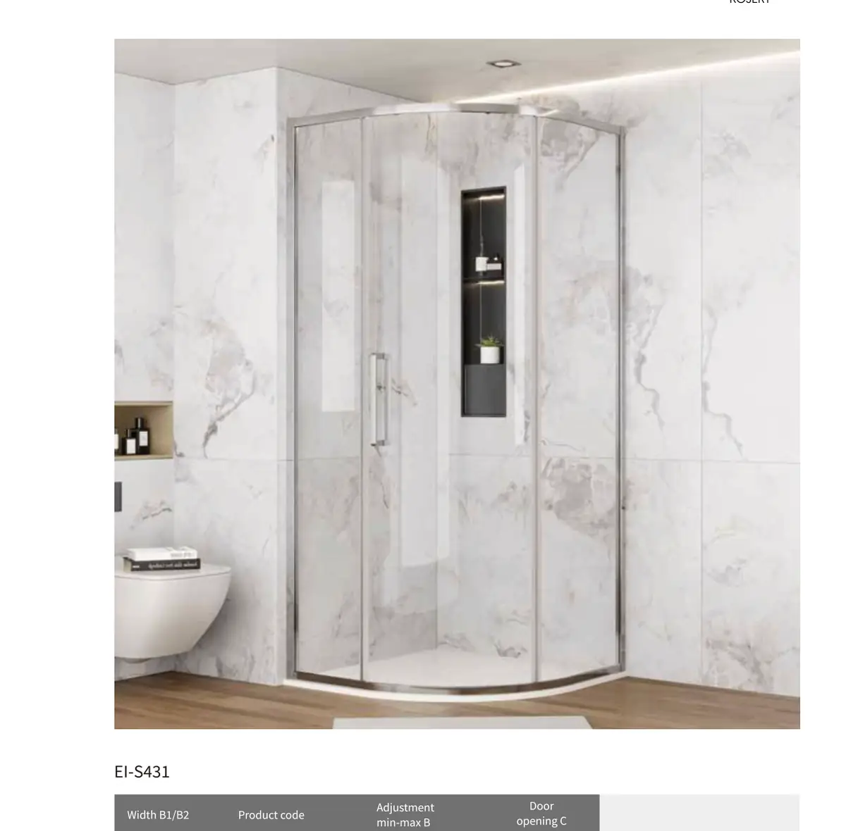 EI Series Shower Screen