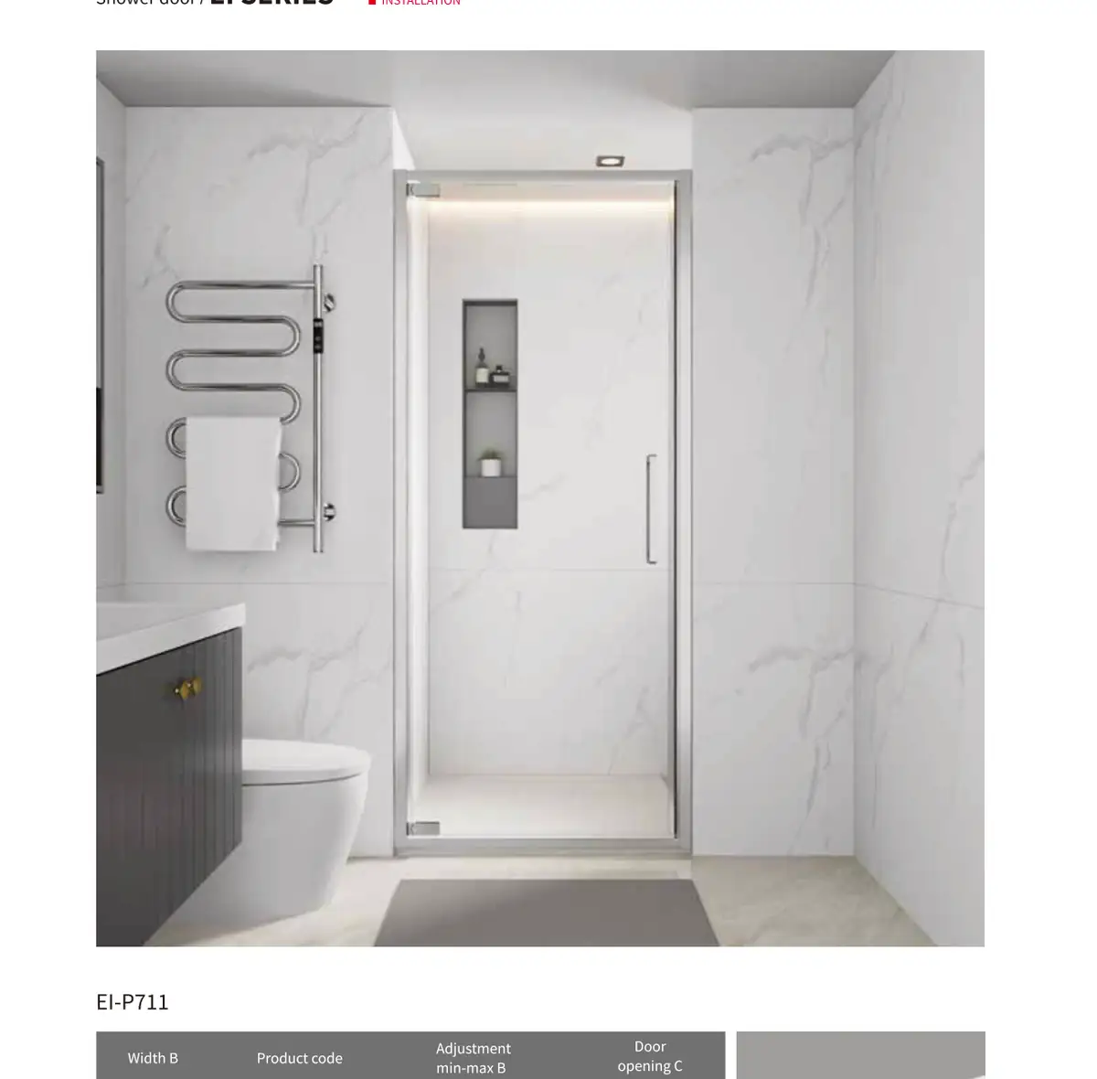 EI Series Shower Screen