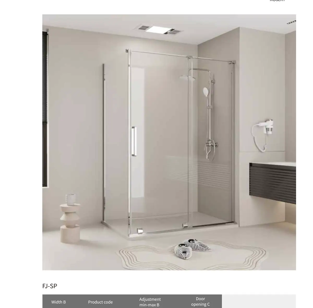 FJ Series Shower Screen