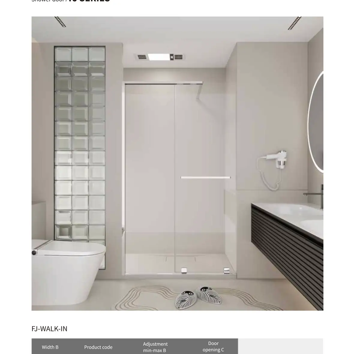 FJ Series Shower Screen