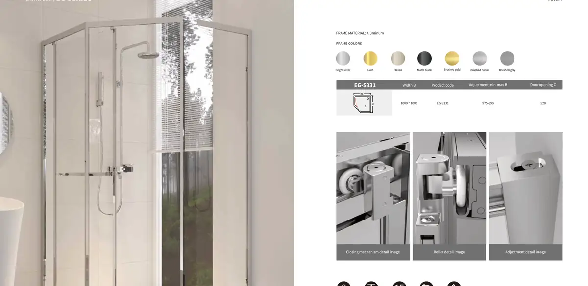 EG Series Shower Screen