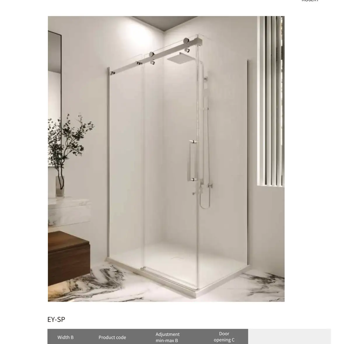 EY Series Shower Screen