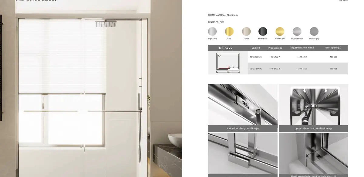 DE Series Shower Screen