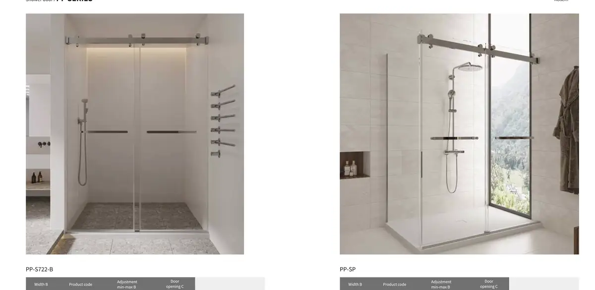 PP Series Shower Screen