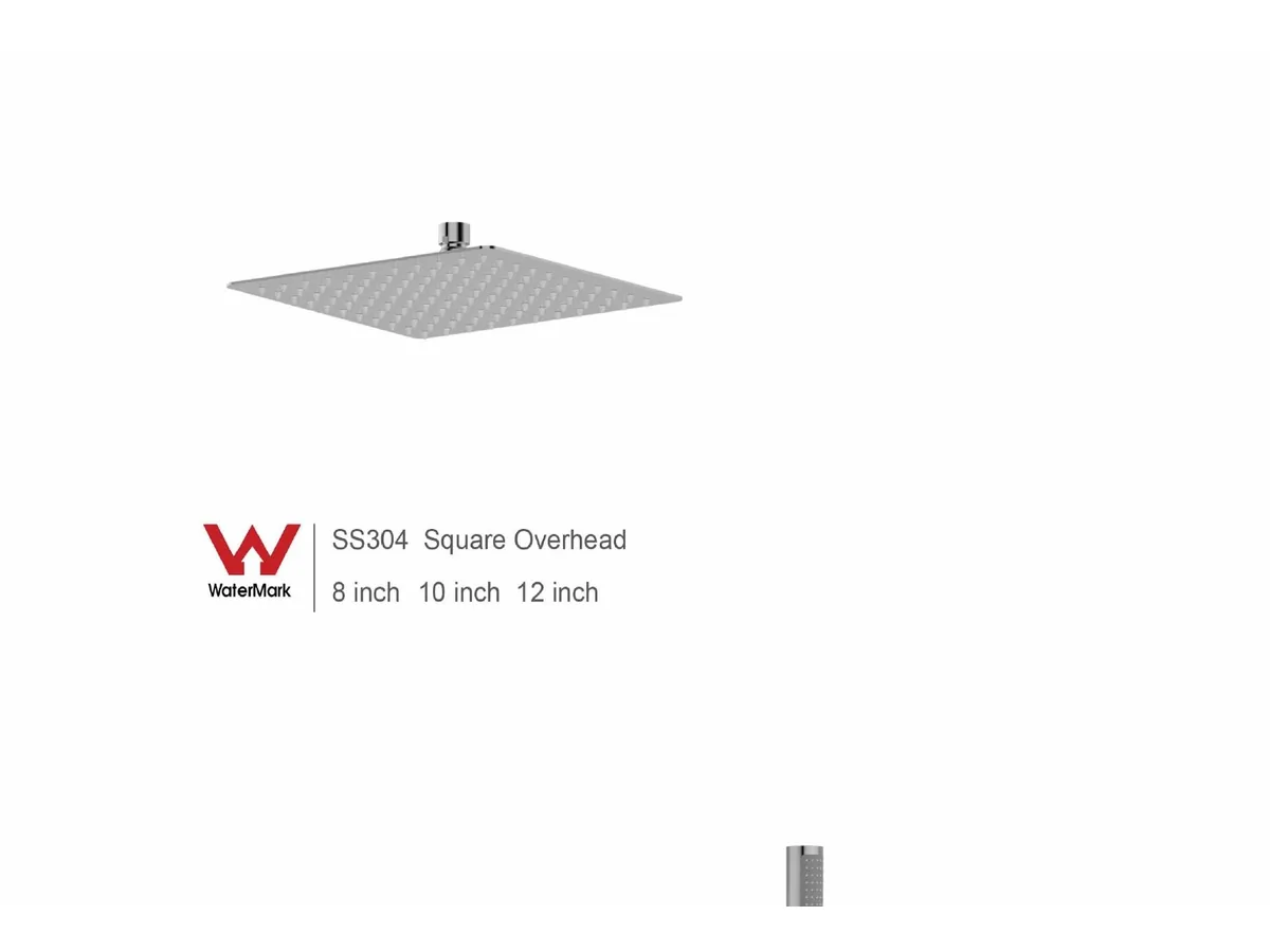 Shower components SS304-SQUARE-OVERHEAD